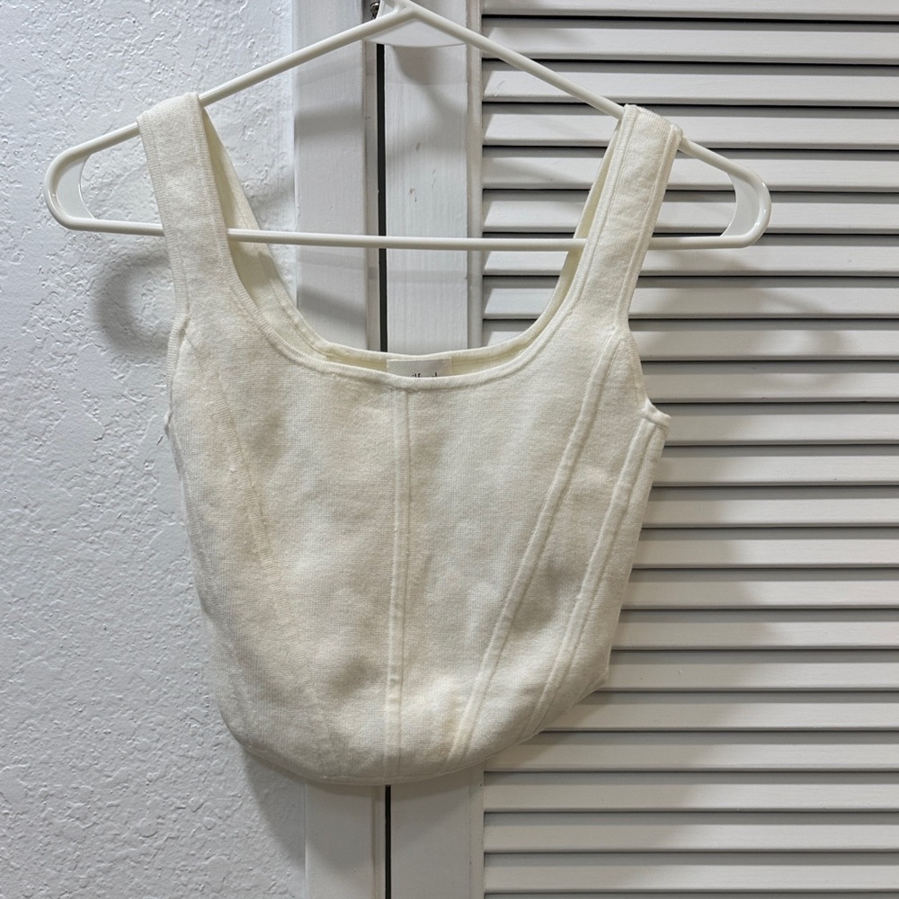 Wilfred corset knit tank top